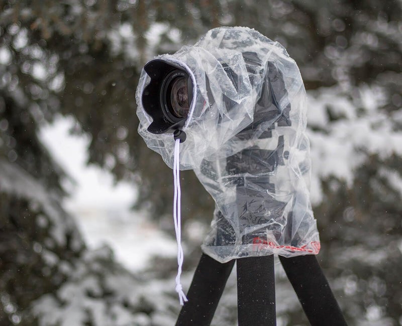 OP/TECH USA Rainsleeve Camera Cover - Clear Rain & Dust Sleeve for Shooting Photos & Video, with Viewfinder Access - Camera Rain Cover, Small, 2 Pack - Image 3